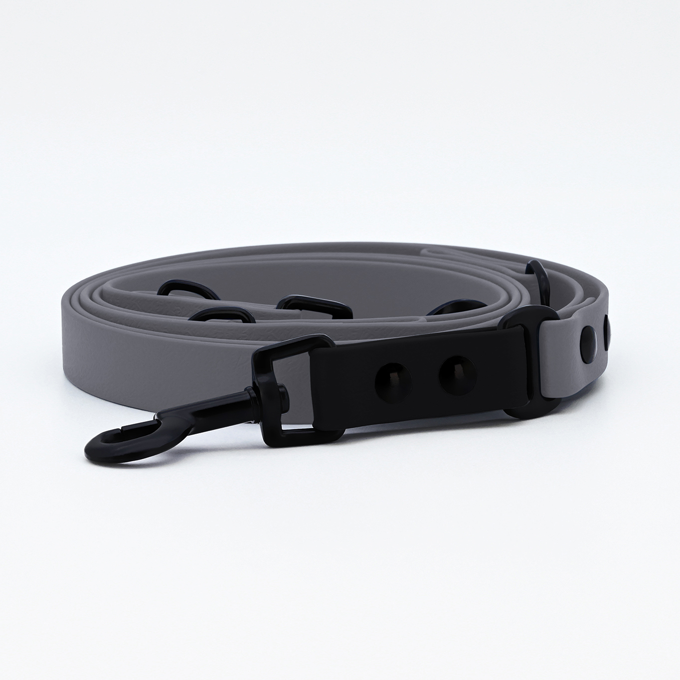 THE DOG IDEA Hundeleinen THE DOG IDEA Biothane Hundeleine Grau schwarz