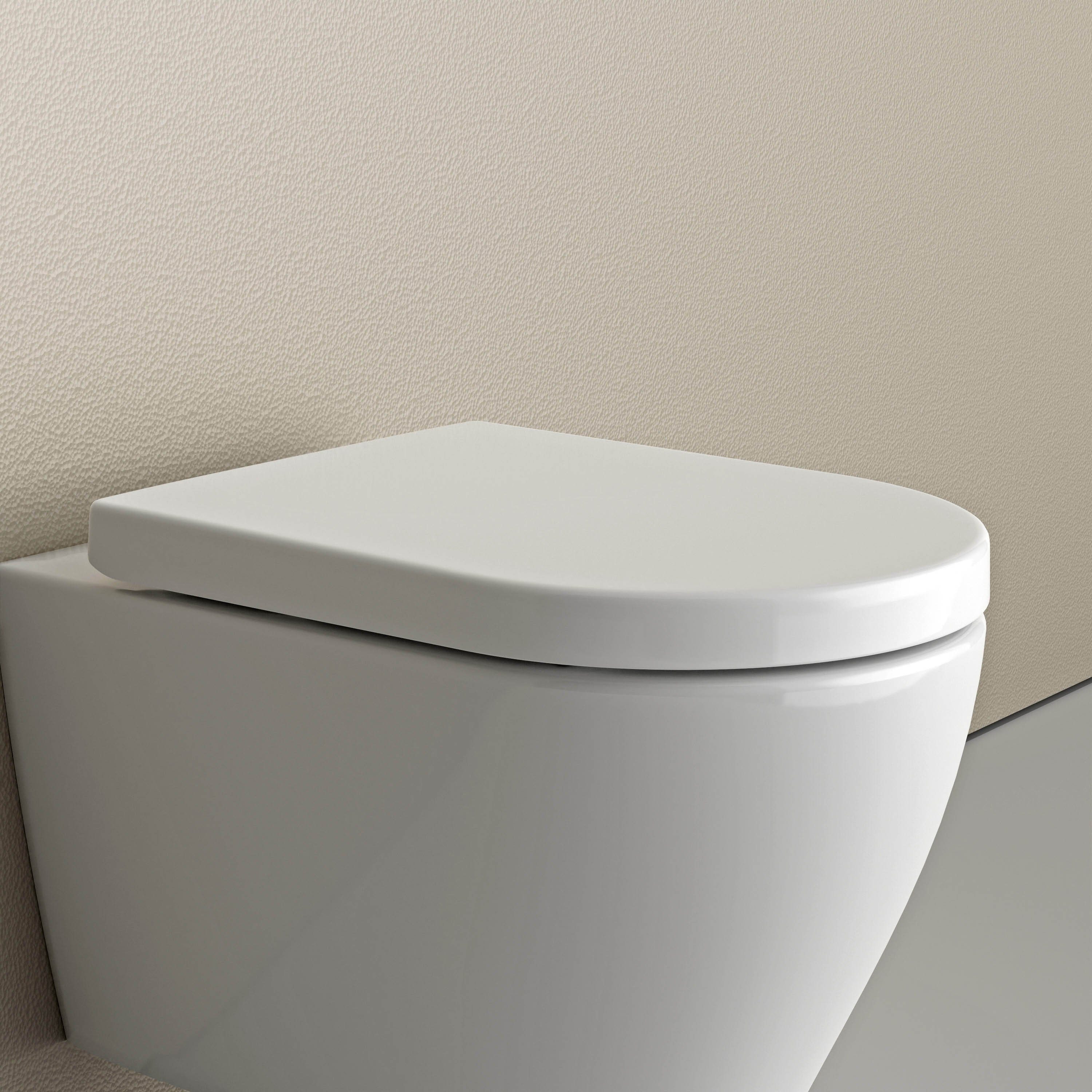 Bernstein WC-Sitz U1002, mit Absenkautomatik, D-Form, aus Duraplast