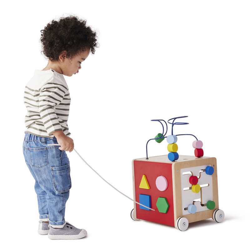 Cube d'activité à tirer en bois Oxybul