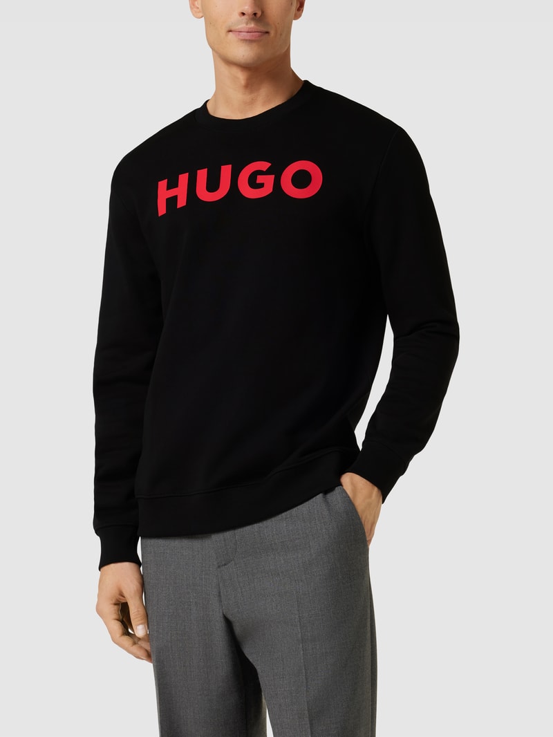 Sweatshirt mit Label-Detail Modell 'Dem' in schwarz