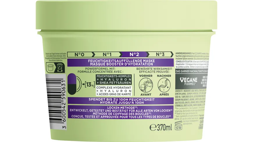 Garnier Fructis Locken Methode Maske 370 ml