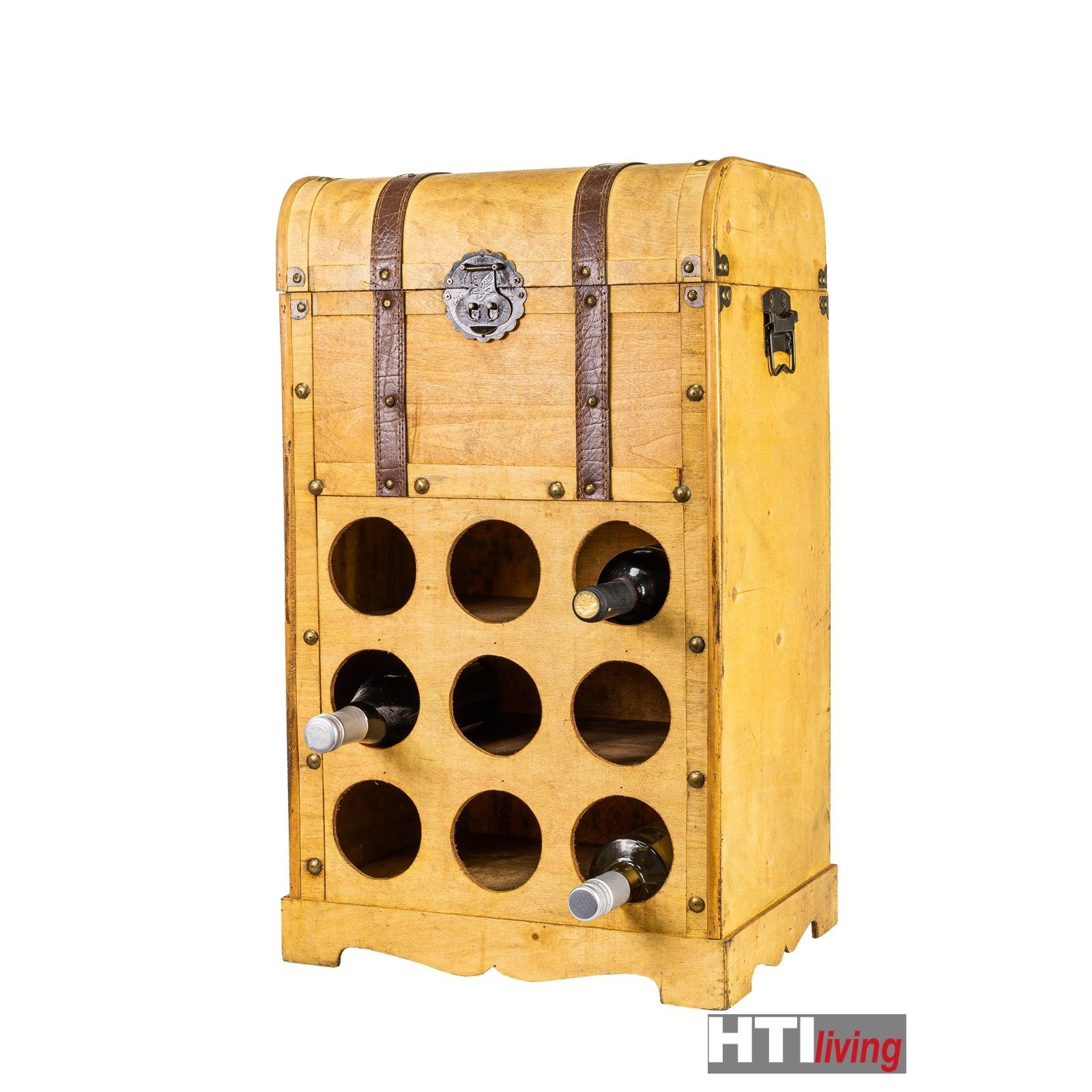 HTI-Living Weinregal Weinregal Truhe für 9 Flaschen Alistair