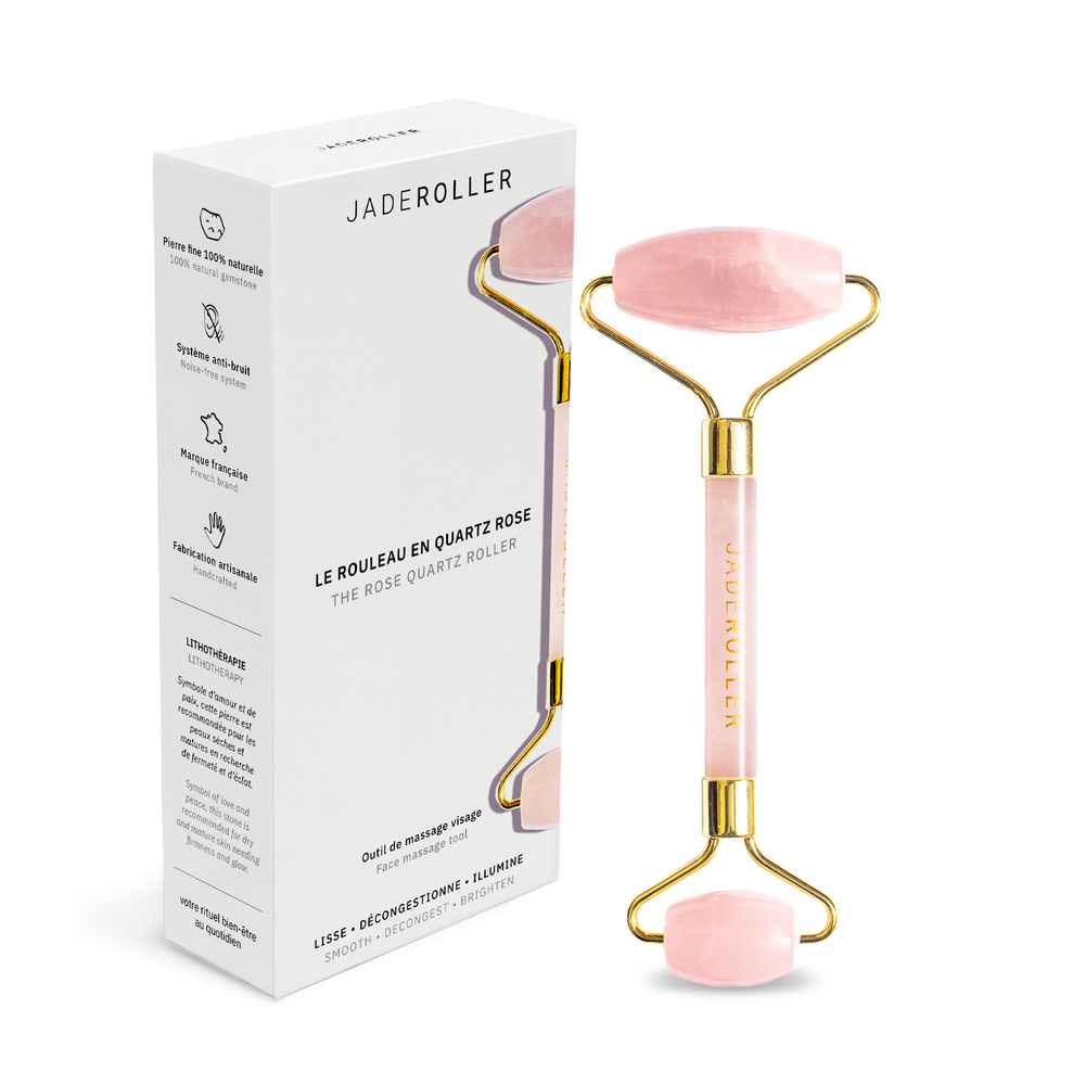 Jade Roller Le Rouleau en Quartz Rose Roll-on de massage