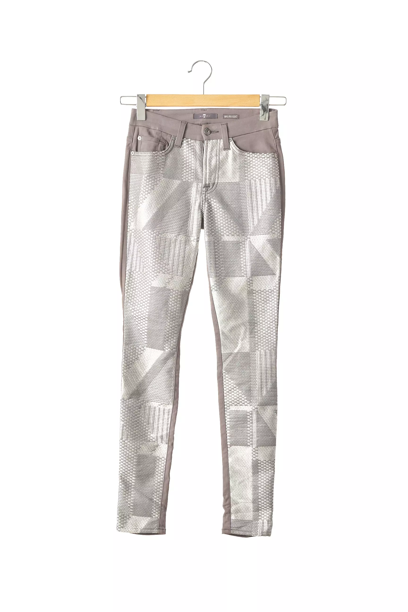 For All Mankind Pantalons Slim Femme couleur gris