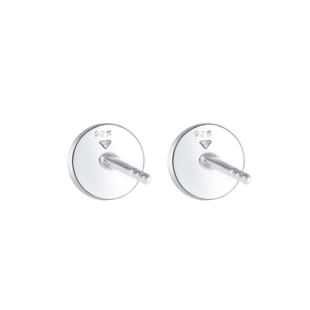 Elli Elli Boucles d'Oreilles Cercle d'enfants rose avec cristaux en argent 925 Boucles d'oreilles
