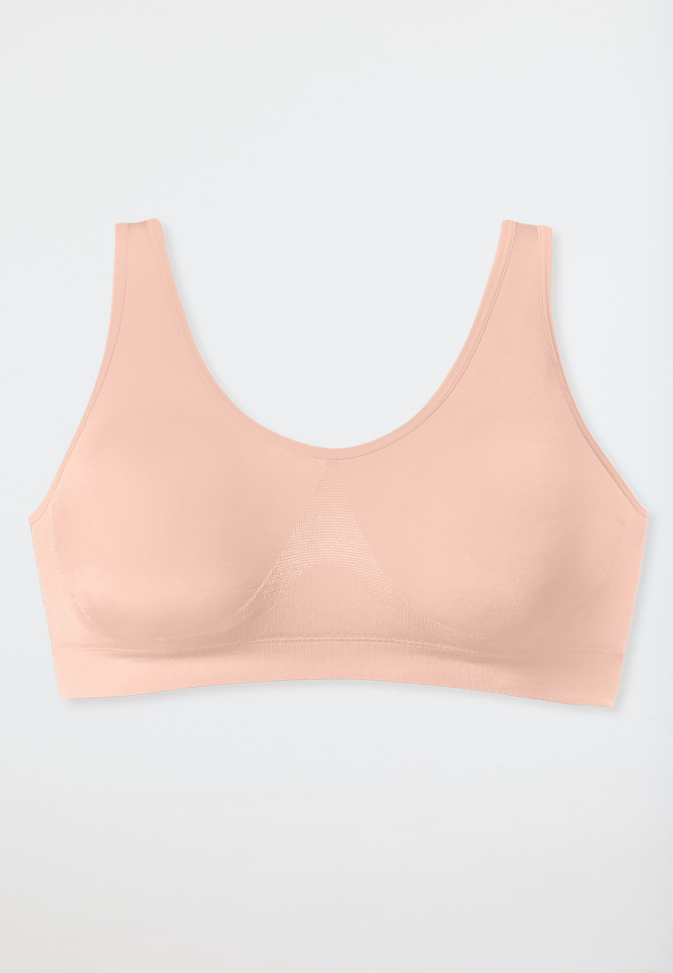 Bustier seamless herausnehmbare Pads pfirsich - Classic Seamless