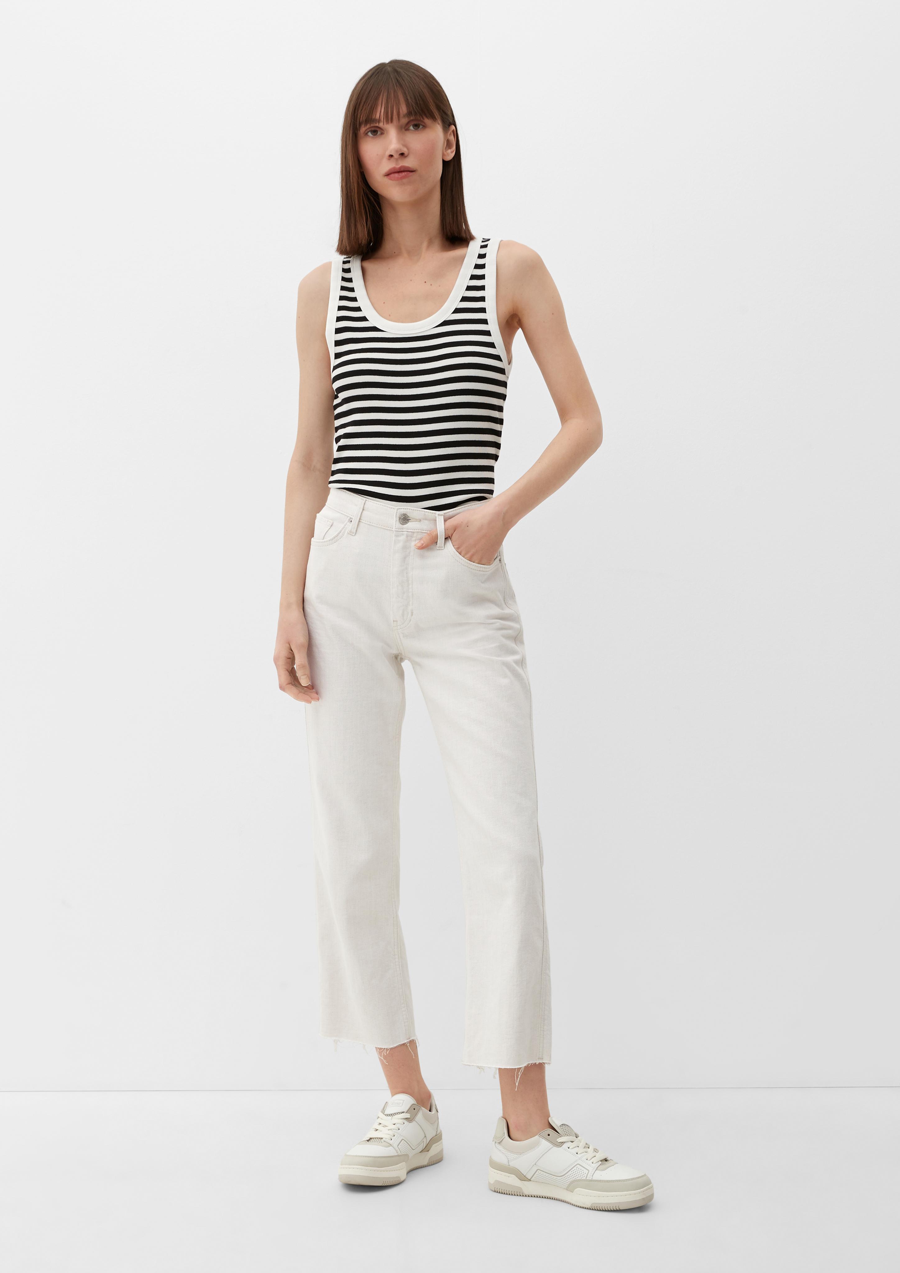 Streifentop mit Rippstruktur  2130702-99G9