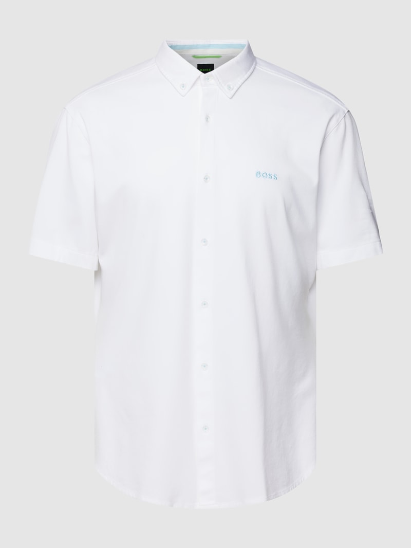 Freizeithemd mit Button-Down-Kragen Modell 'BIADIA' in weiß