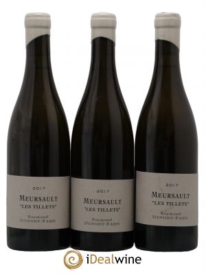 Meursault Les Tillets Dupont-Fahn 2017 - Lot de 3 Bouteilles