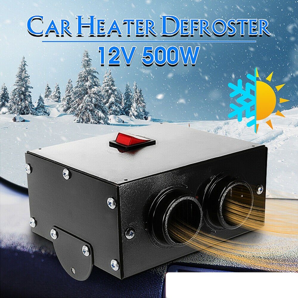 meeteu Heizgerät 12V 500W KFZ AutoZusatzheizung, Heizlüfter Defroster Demister Heizer Scheibenenteiser