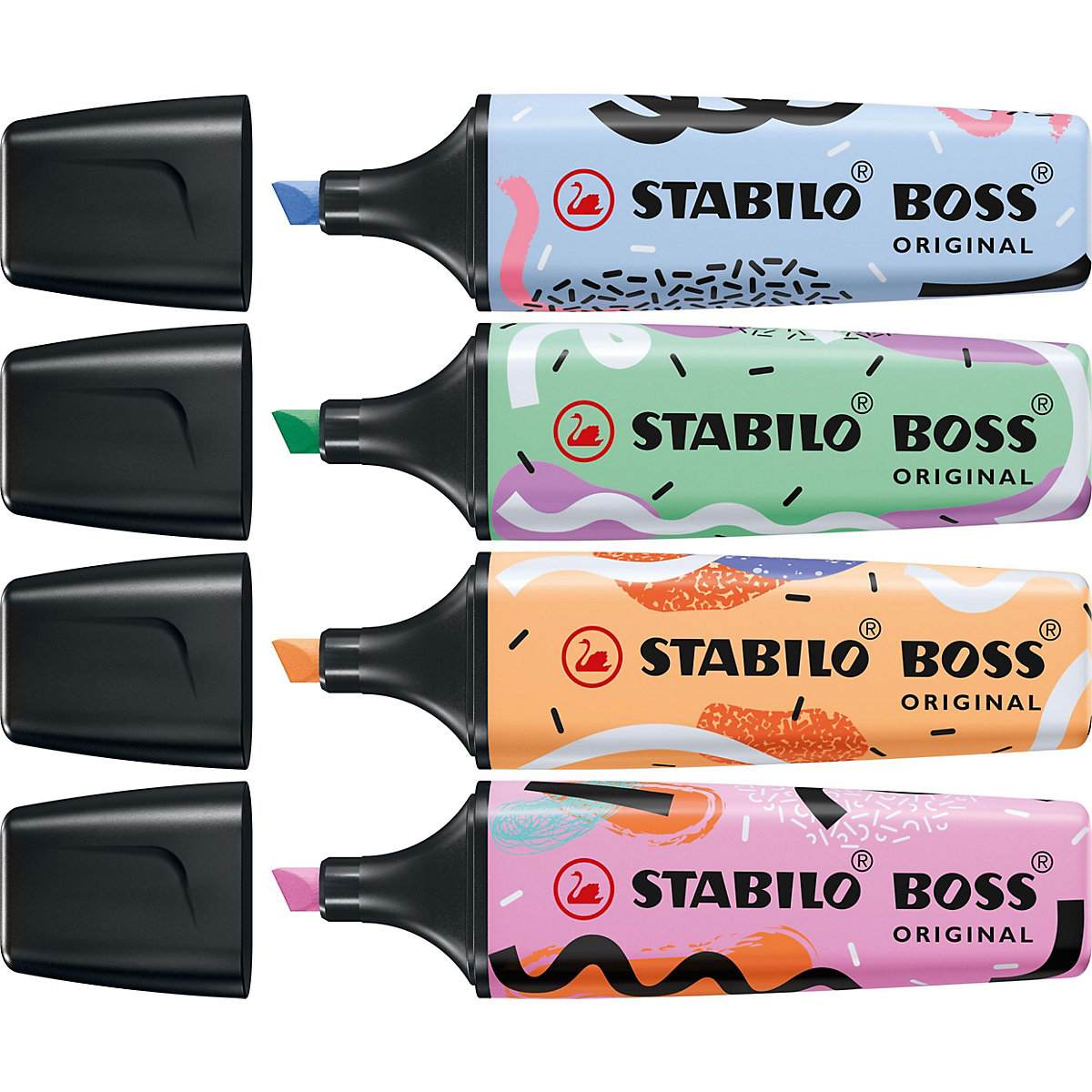 Textmarker BOSS ORIGINAL Pastel by Ju Schnee, 4 Farben