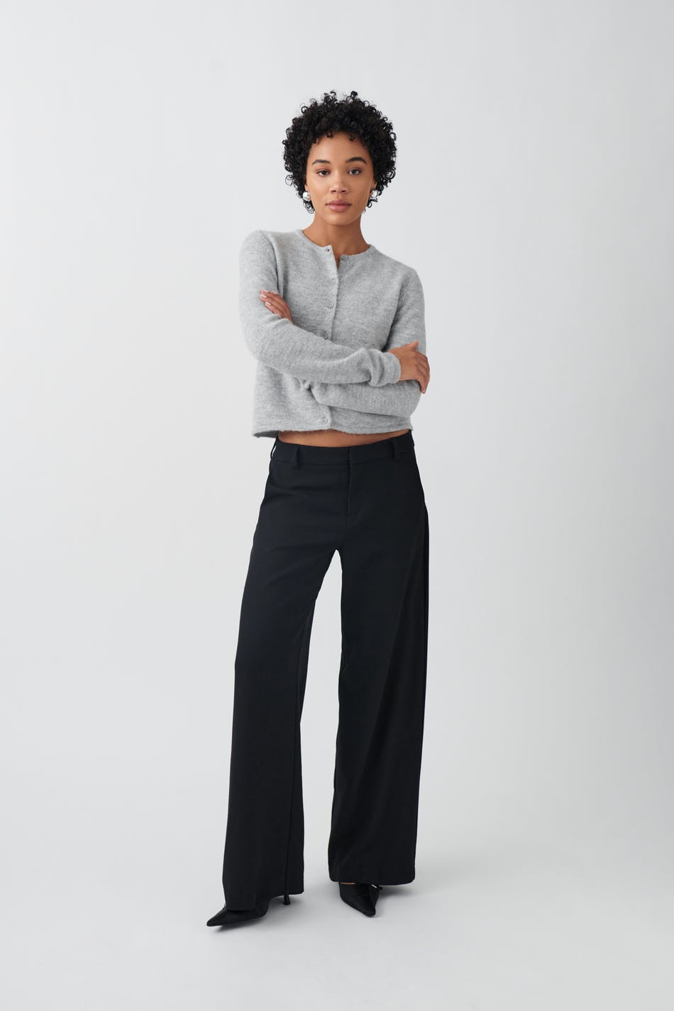 Wide suit trousers