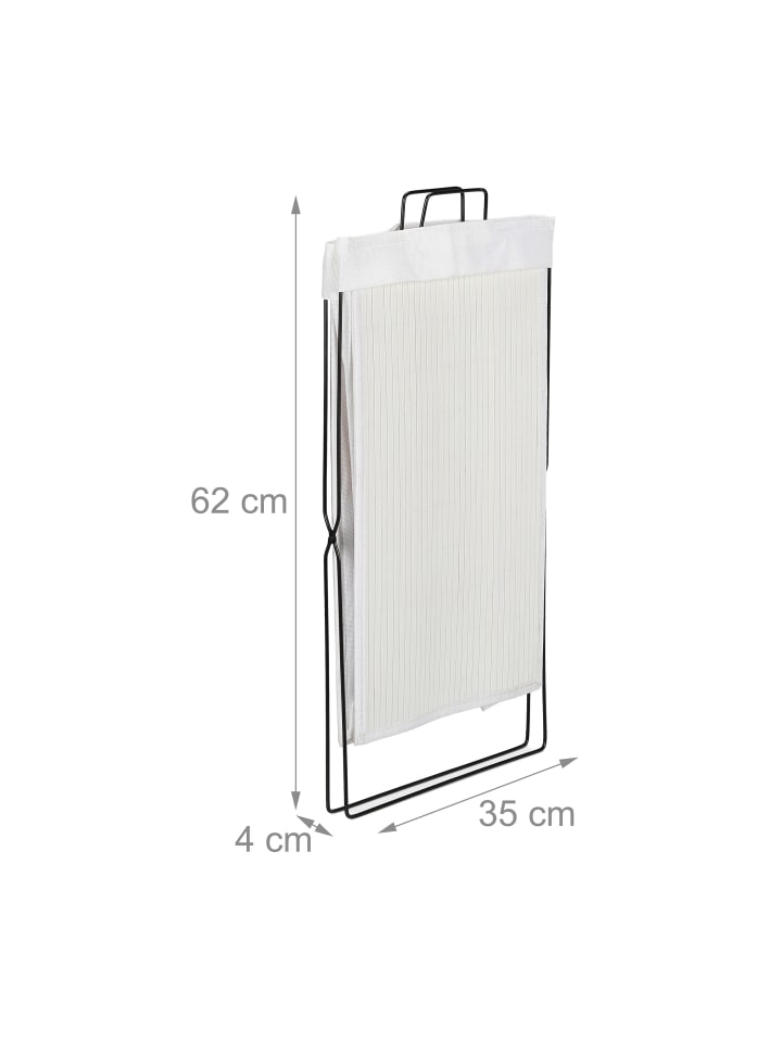 relaxdays Wäschekorb in Weiß - (B)38x (H)61 x (T)22 cm günstig kaufen onesize