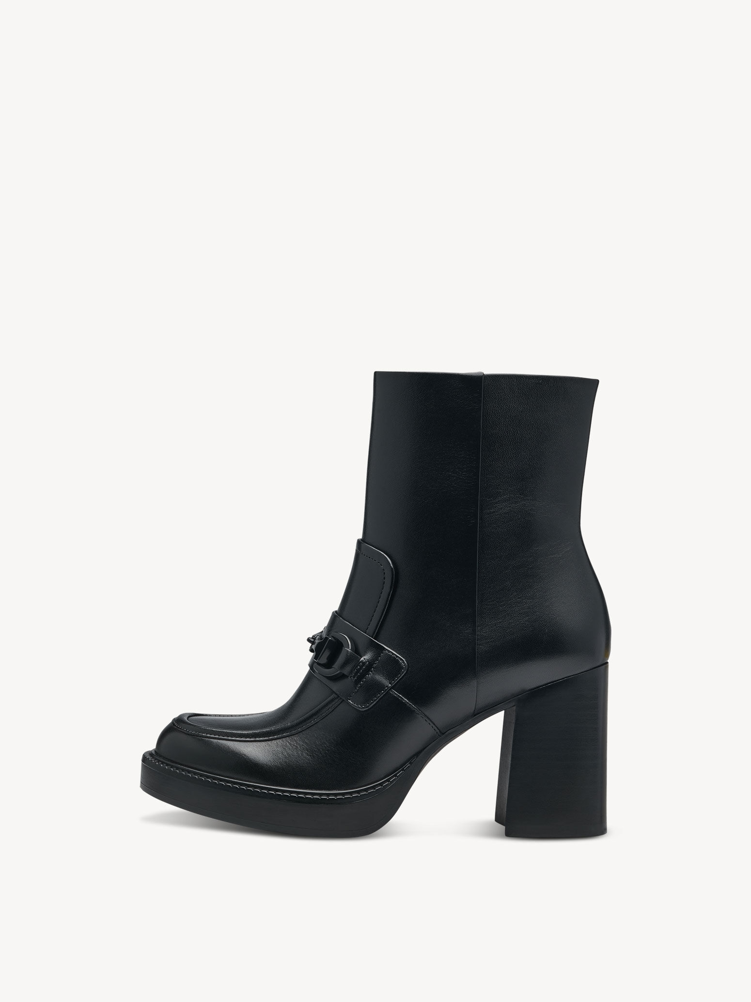 Bottine en cuir - noir