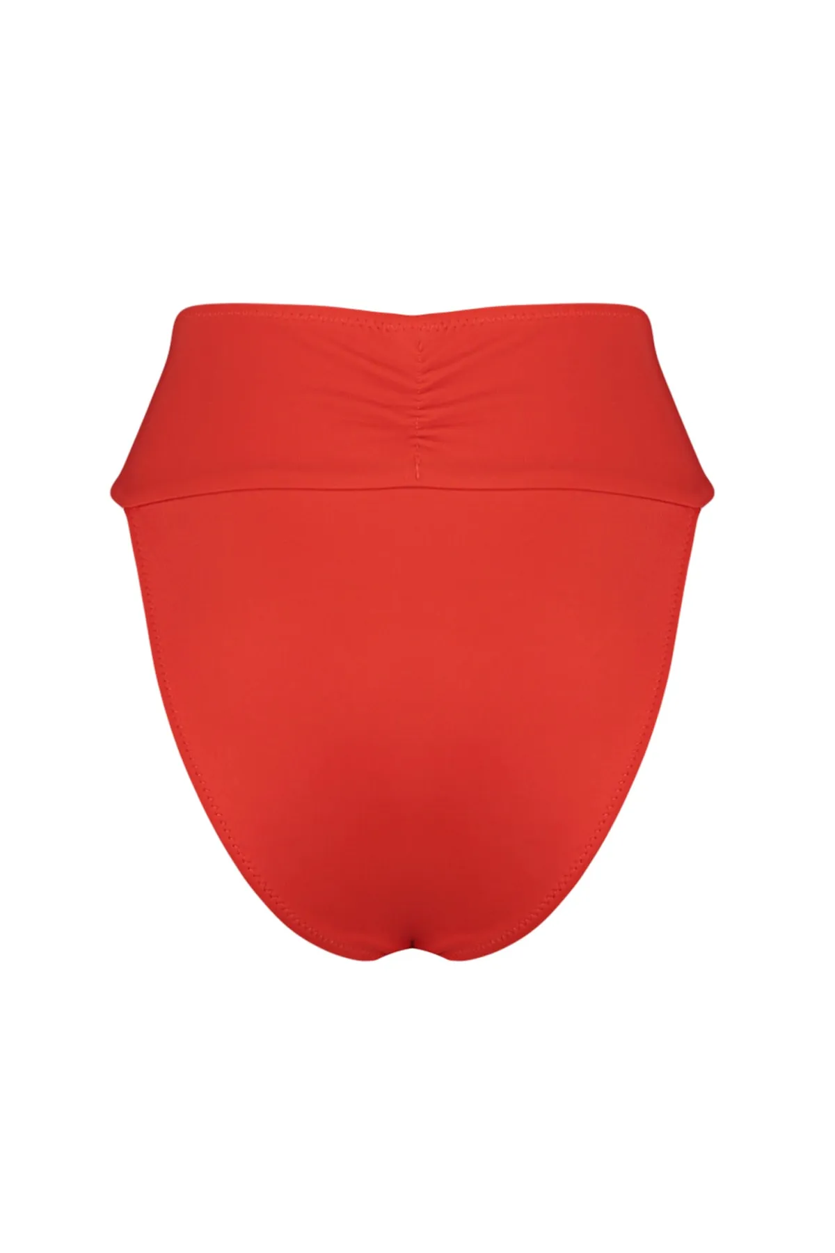 Trendyol Collection  Normale Bikinihose mit hoher Taille und hohem Beinausschnitt und roten Accessoires TBESS22BA00001