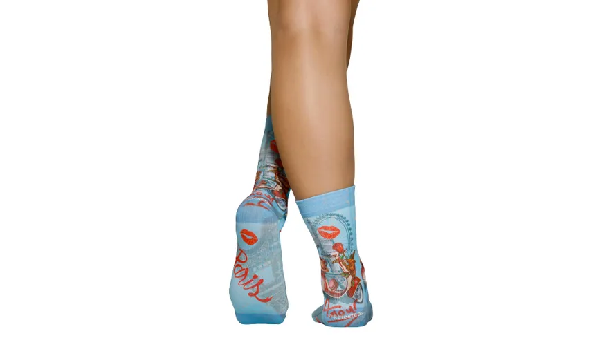 wigglesteps Damen Socken AMOUR Light Blue