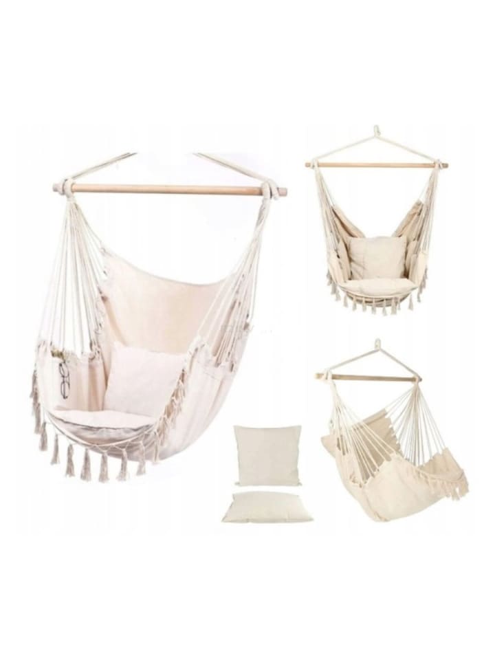 COFI 1453 Hängesessel 100x130 cm Stoff-Hängesessel Indoor und Outdoor in Beige günstig kaufen 100 - 130 cm
