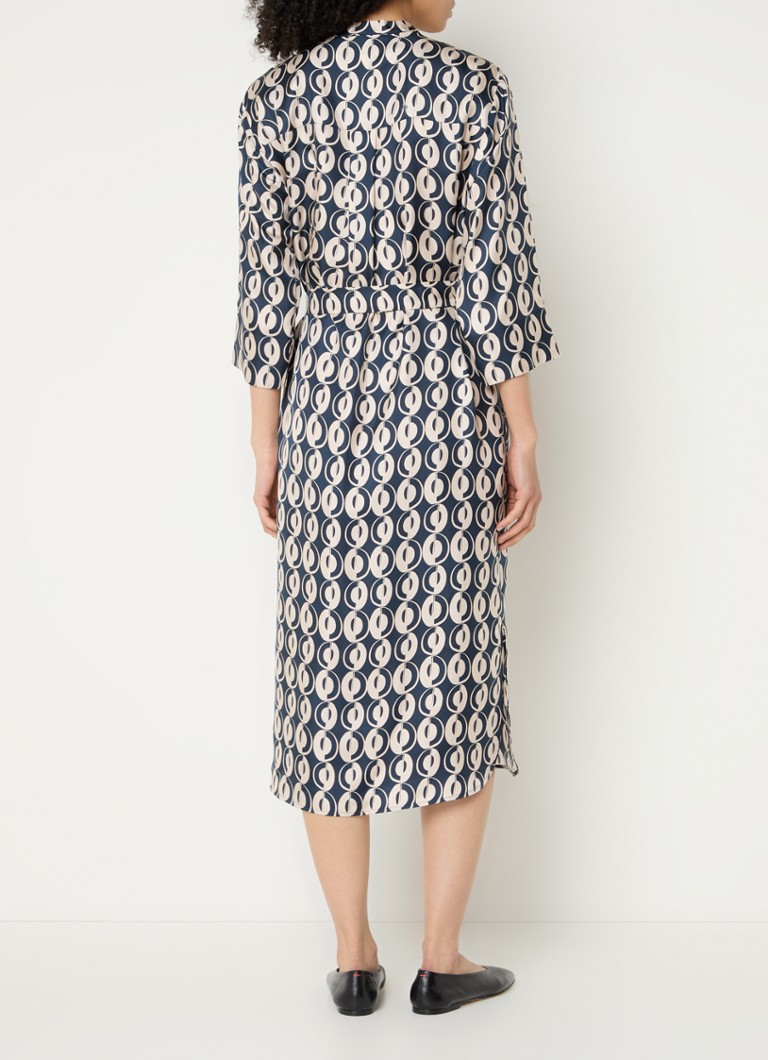 MaxMara Timesilk svilena bluza-haljina s printom