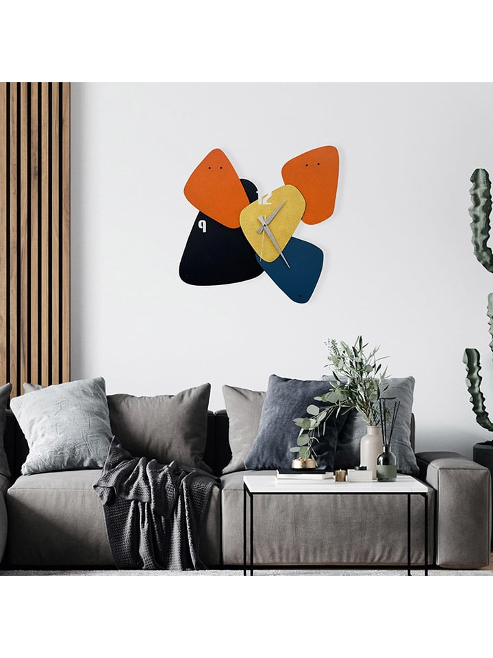 wall addiction Wanduhr in Bunt - (B)46 x (H)48 cm günstig kaufen 46x48 cm