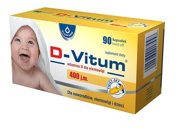 D-Vitum 400 IU, Vitamin D za novorođenčad, dojenčad i djecu, Kapsule sa zatvaračem
