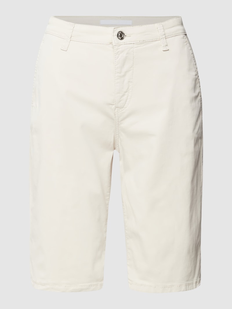 Chino-Shorts mit Allover-Print in kitt