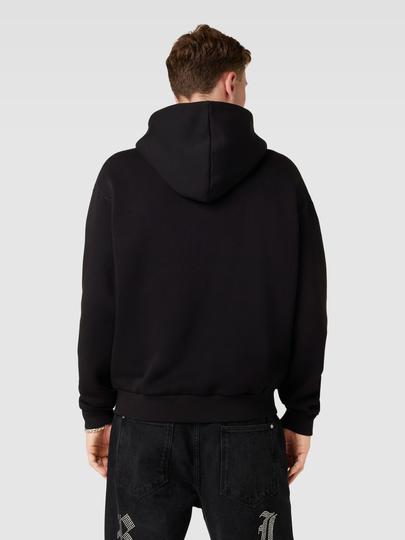 Sweatjacke mit Kapuze in schwarz