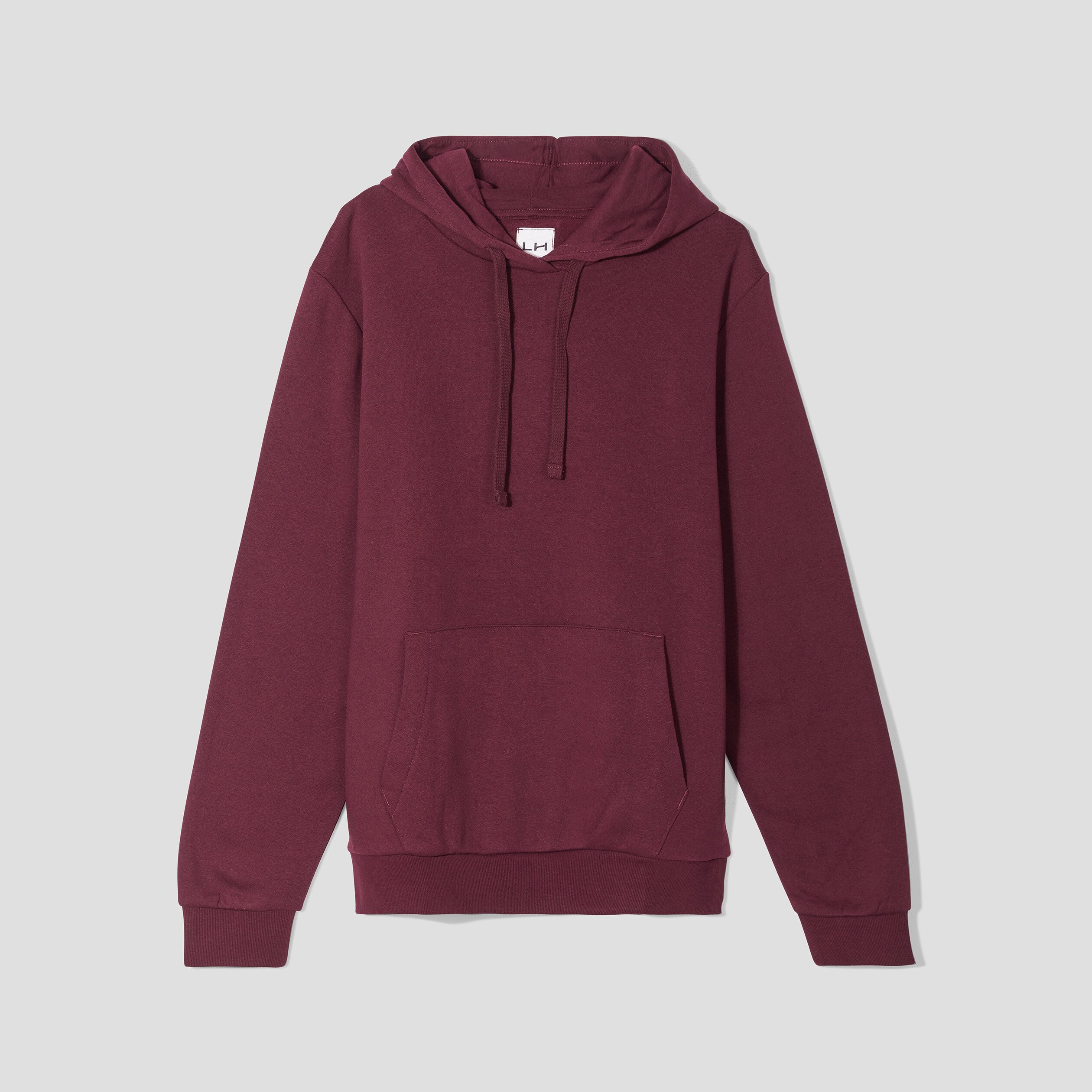 Sweat molleton à capuche hoodie prune homme | La Halle
