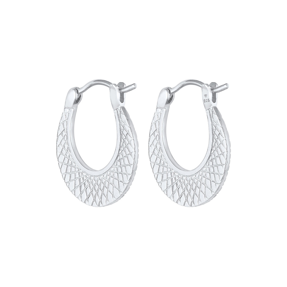 Elli Elli Boucles d'Oreilles Structure de créoles pour dames Blogueur tendance frappan Boucles d'oreilles