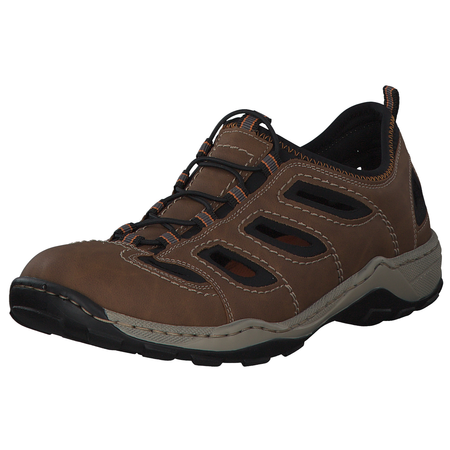 Rieker 08065, Sportliche Slipper, Herren, Braun