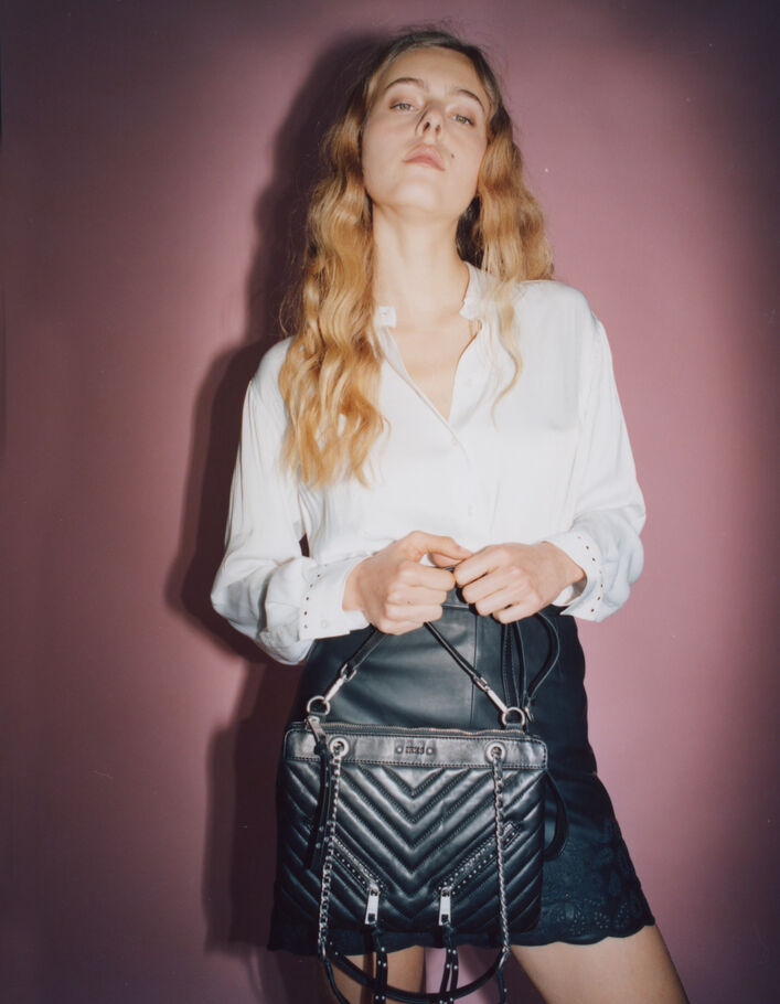 Sac pochette 1440 Reporter Rock noir cuir clouté Femme