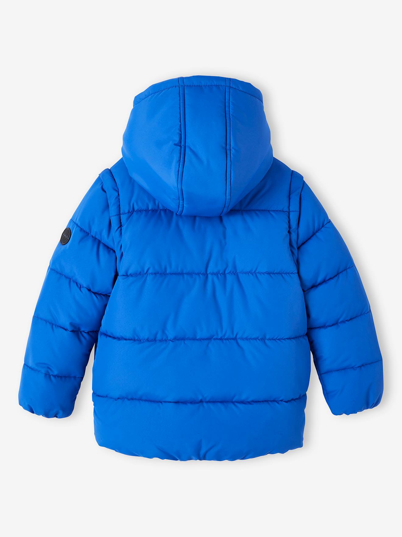 Vertbaudet Jungen 2-in-1-Steppjacke mit Fleecefutter - elektrisch blau