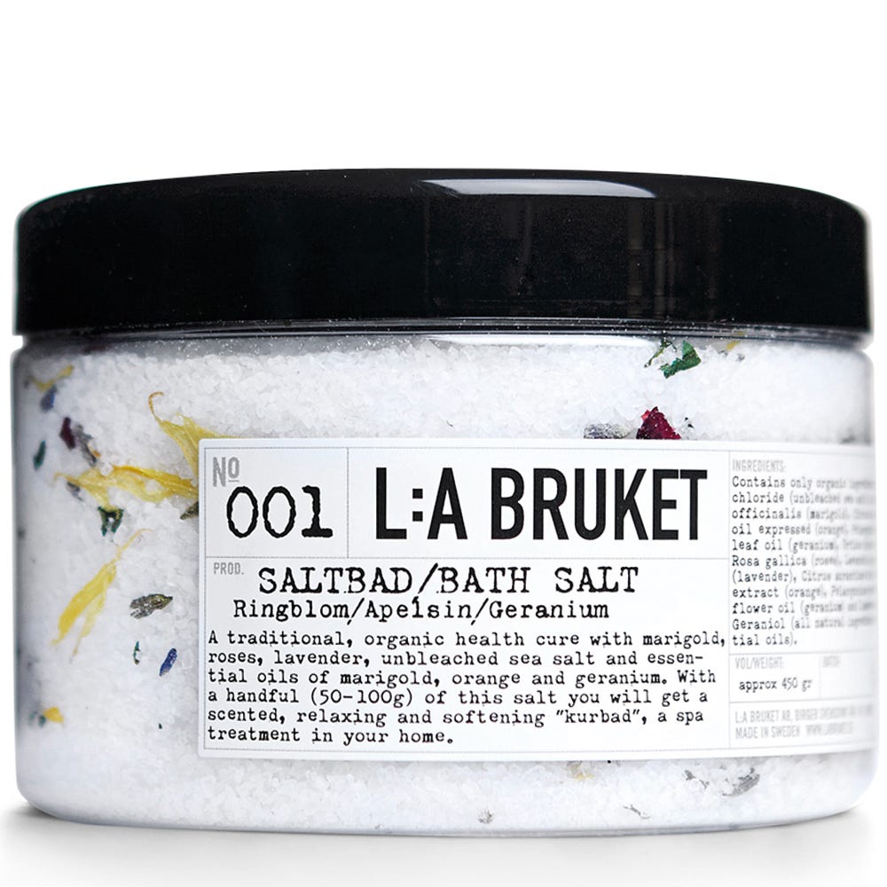 L:A BRUKET No. 01 Bath Salt Ringelblume/Orange/Geranie 450 g
