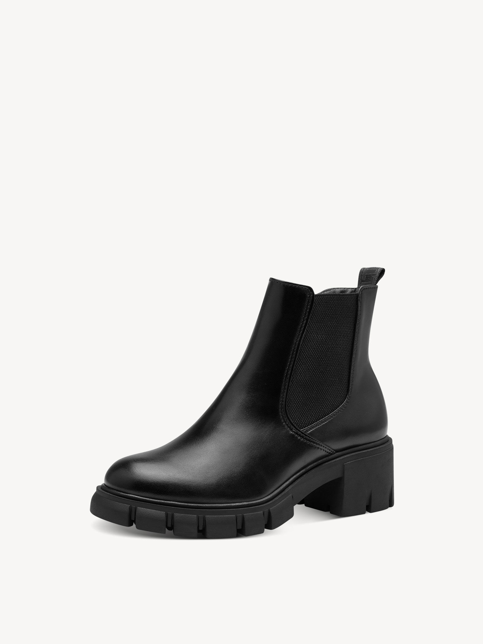 Bottine Chelsea en cuir - noir