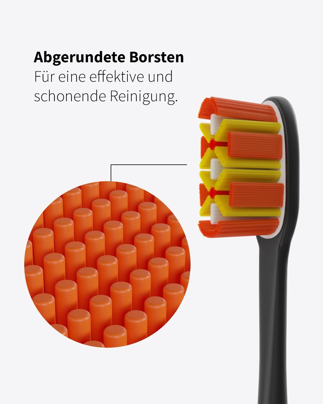 Zahnheld Aufsteckbürsten Pro X-Clean (X-Borsten Whitening-Effekt), 3 mittelharte Wechselköpfe (plastikfrei verpackt)