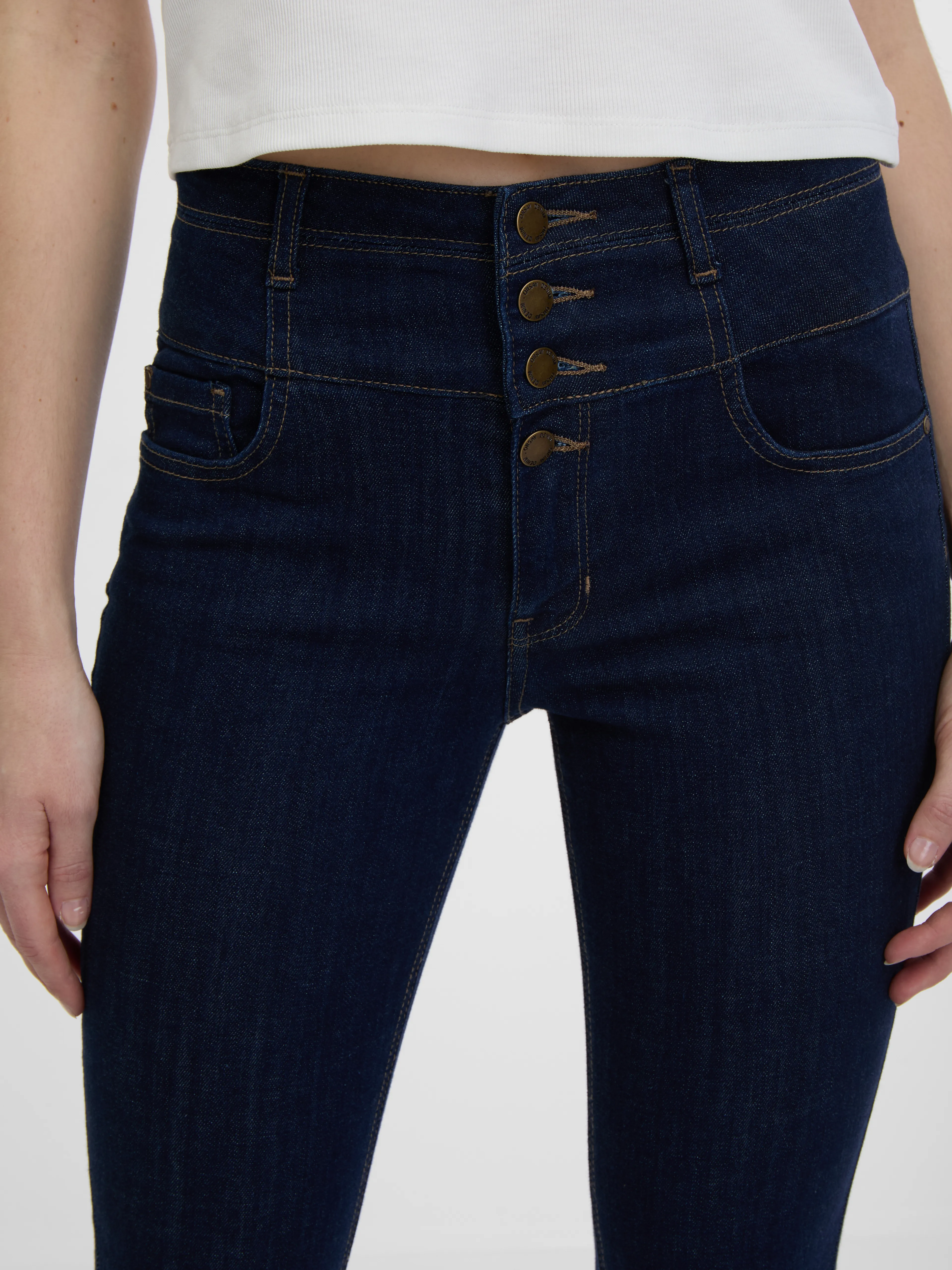 Dunkelblaue Damen Skinny Fit Jeans ORSAY