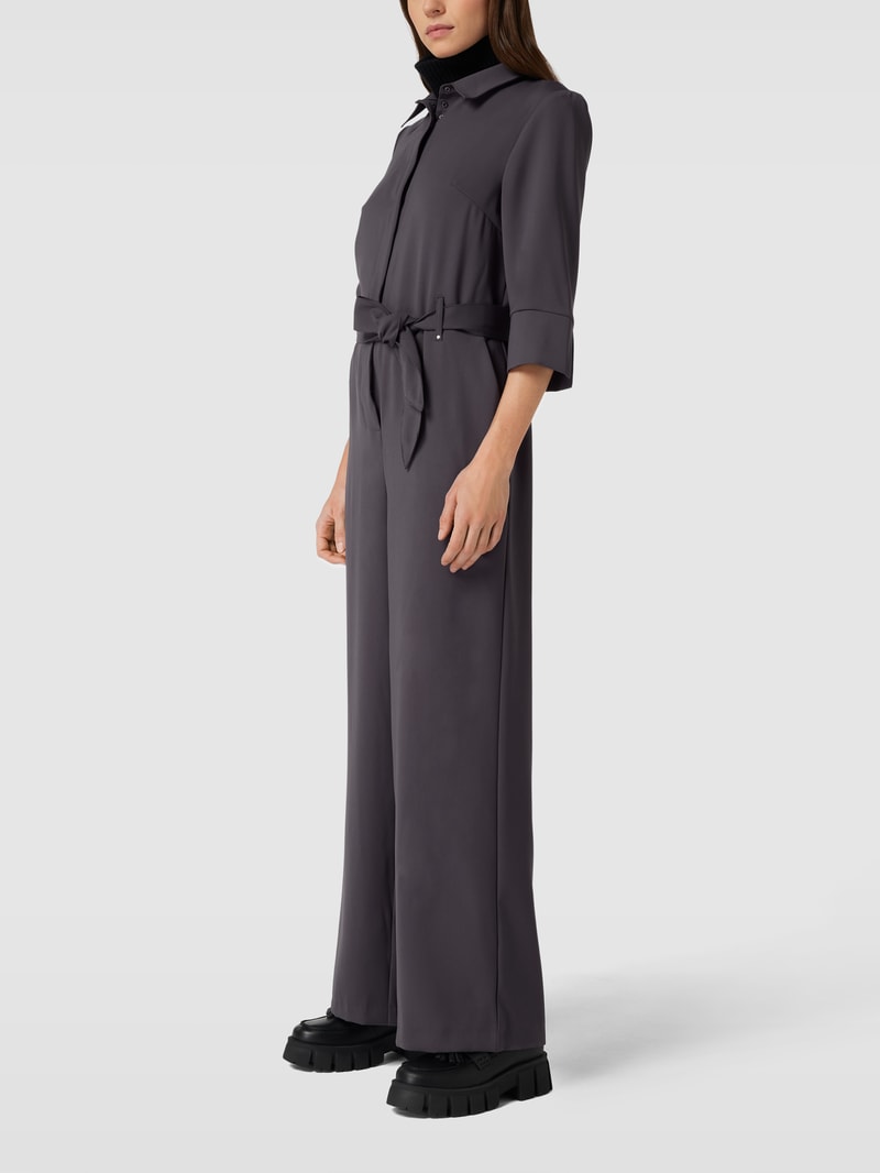 Jumpsuit mit Taillengürtel Modell 'Everli Leia' in dunkelgrau