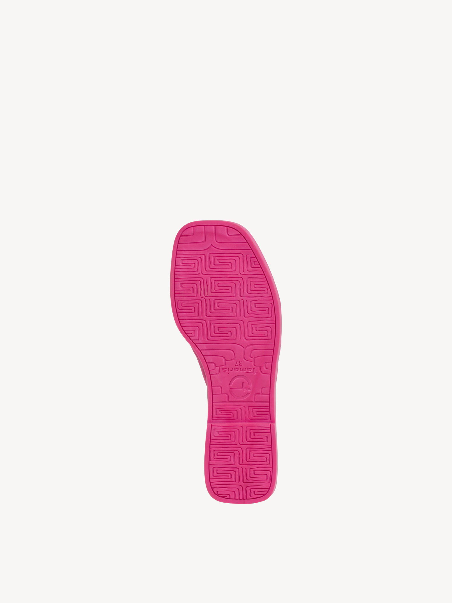 Mule en cuir - rose fuchsia