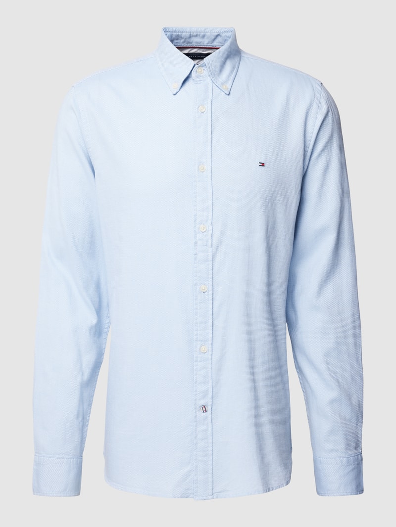 Freizeithemd mit Button-Down-Kragen Modell 'NATURAL' in hellblau