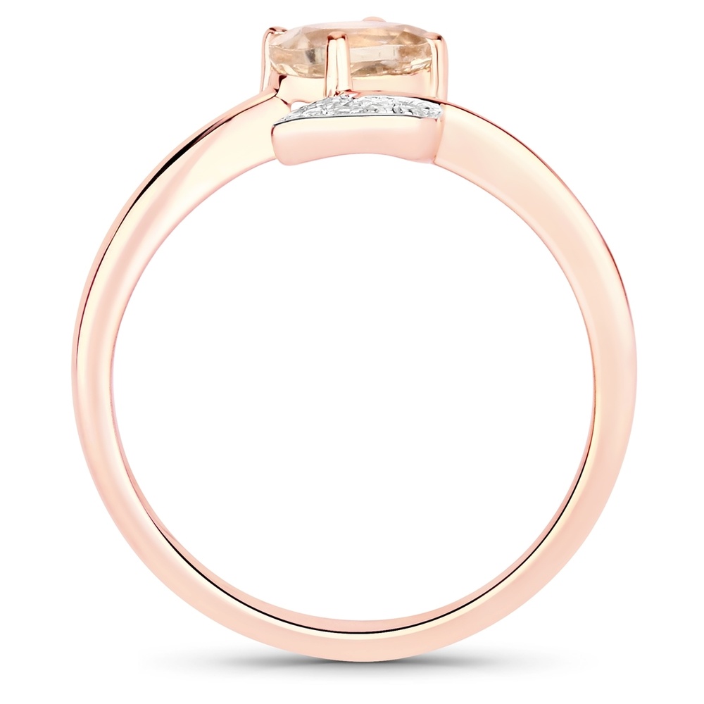 Rafaela Donata Bague Argent sterling Morganite en Or rose Bague