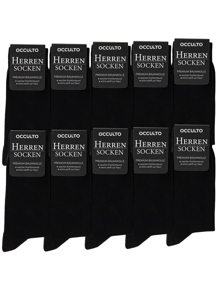 Occulto 10er Pack Schwarze Socken Hermann in Schwarz günstig kaufen