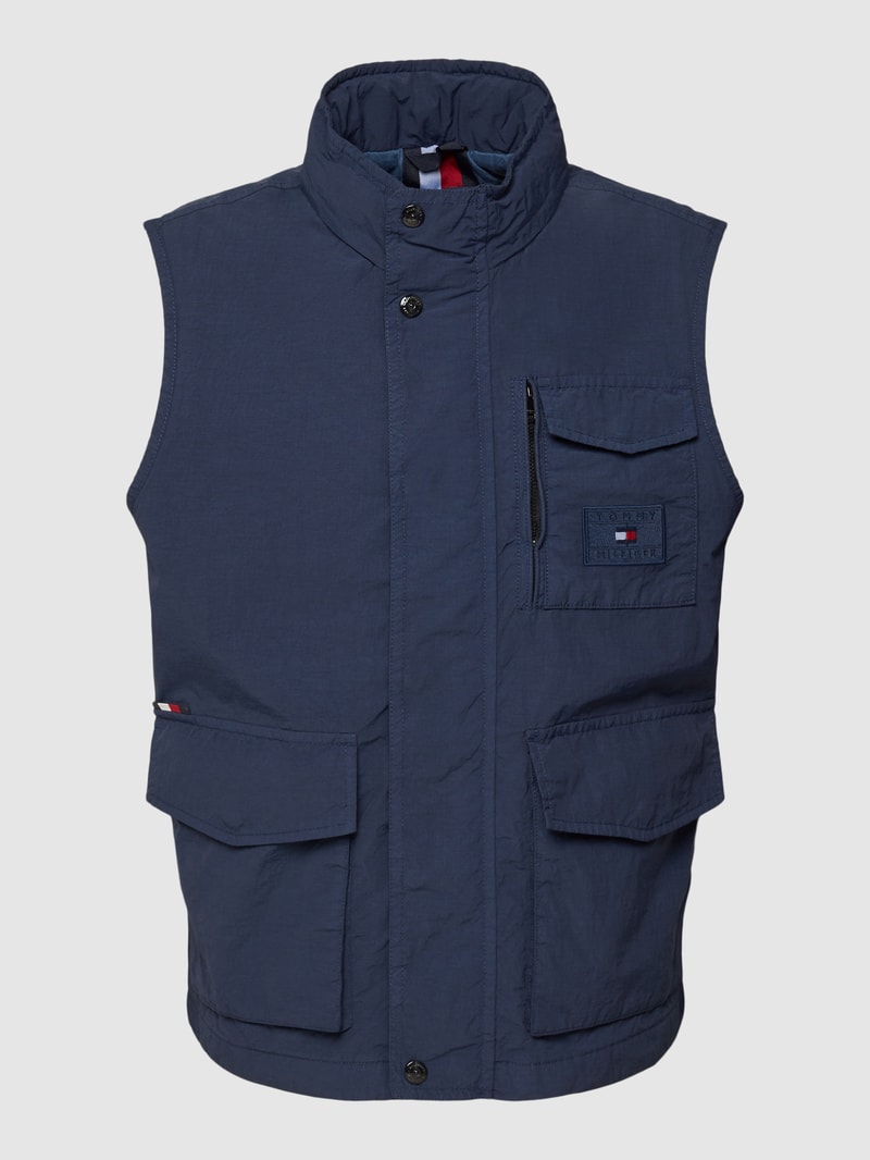 Weste mit Label-Patch in marineblau