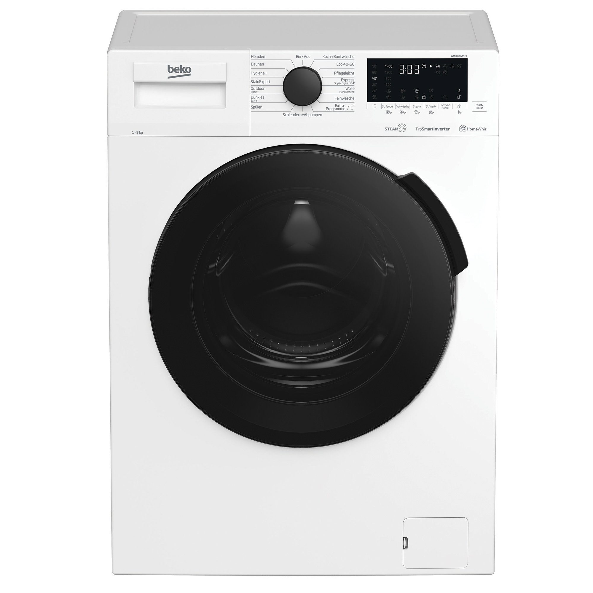 BEKO Waschmaschine WMC81464ST1, 8,00 kg, 1400 U/min, Pet Hair Removal, SteamCure, Schnell+