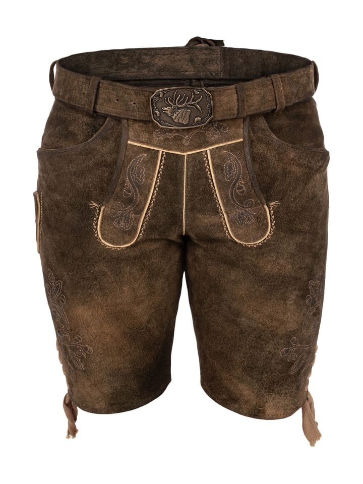 Spieth & Wensky Lederhose HAVEL tabak holz in tabak günstig kaufen