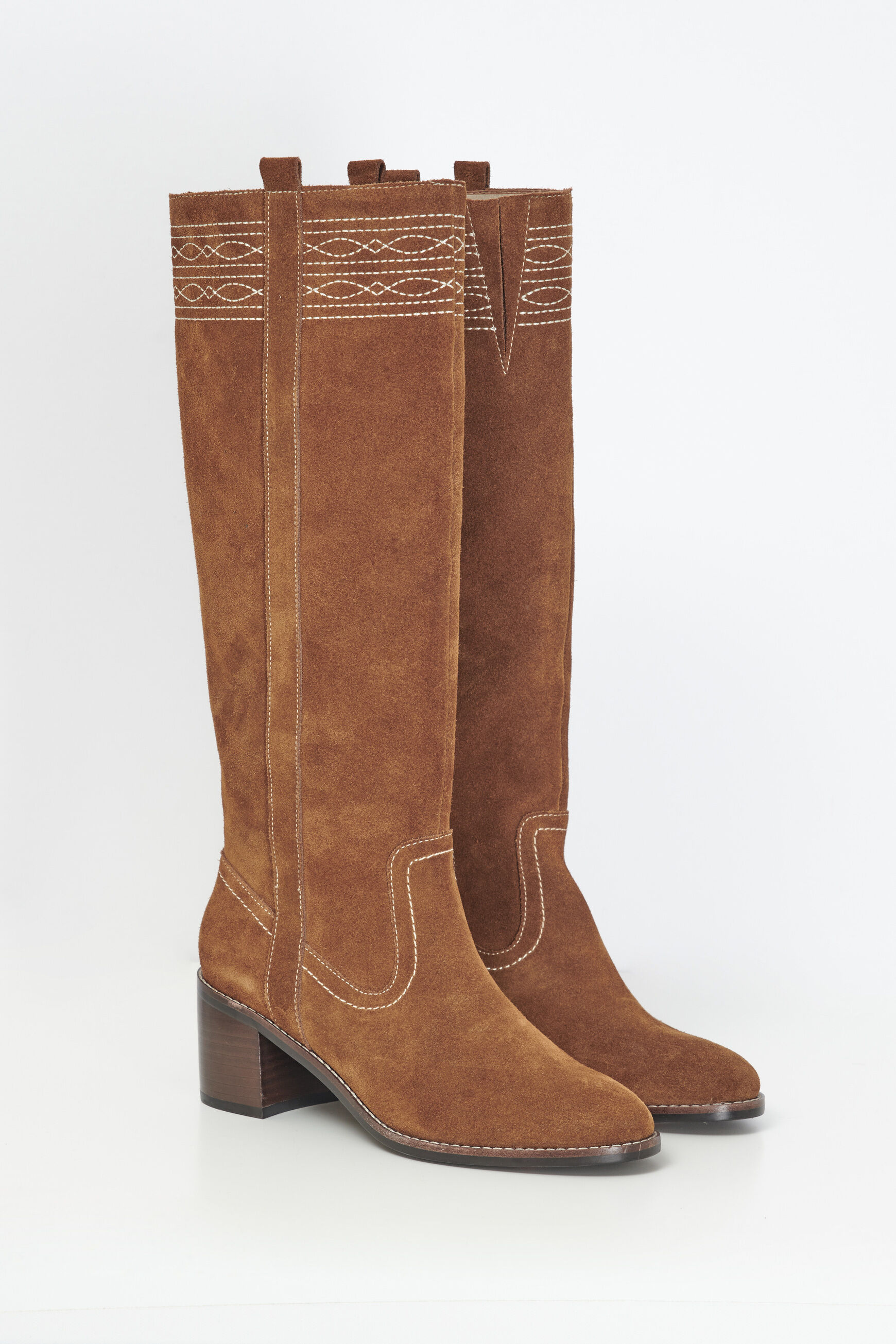 bottes benedicte 100% cuir sable femme