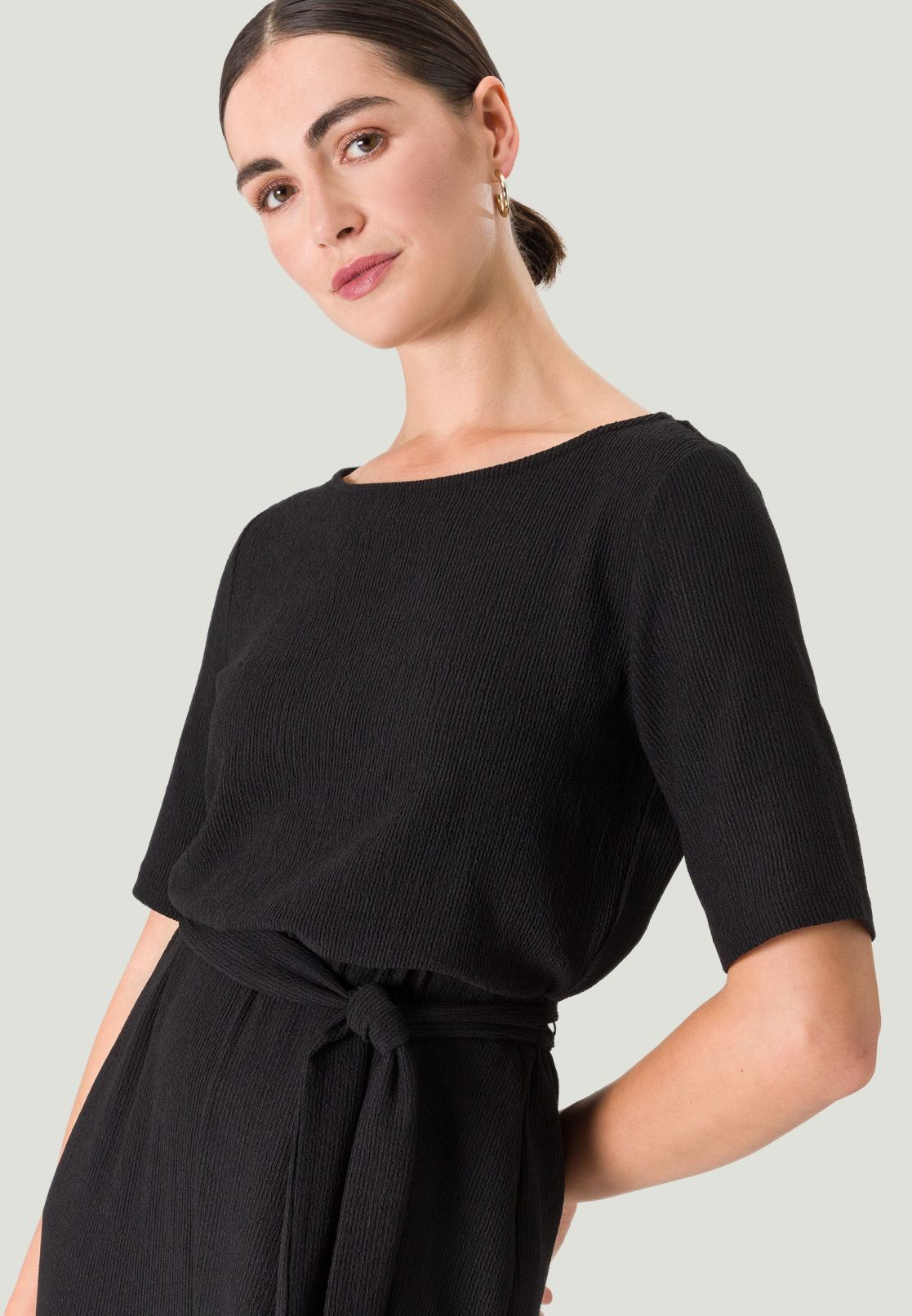Jumpsuit Musselin mit Bindegürtel