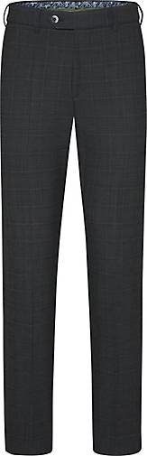 MEYER Chino-Hose Baumwoll-Woll Check Chino