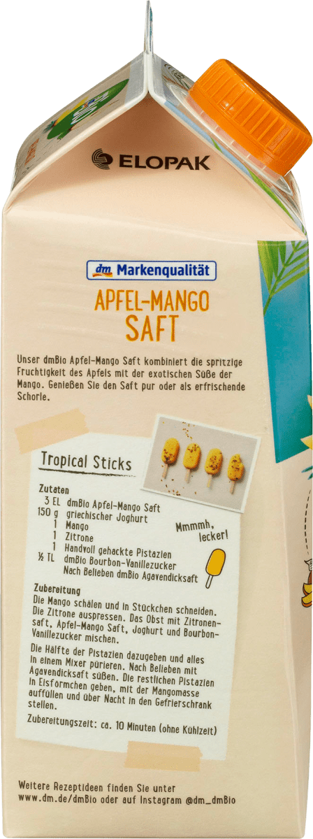 Direktsaft, Apfel-Mango mit Mangomark, 0,75 l