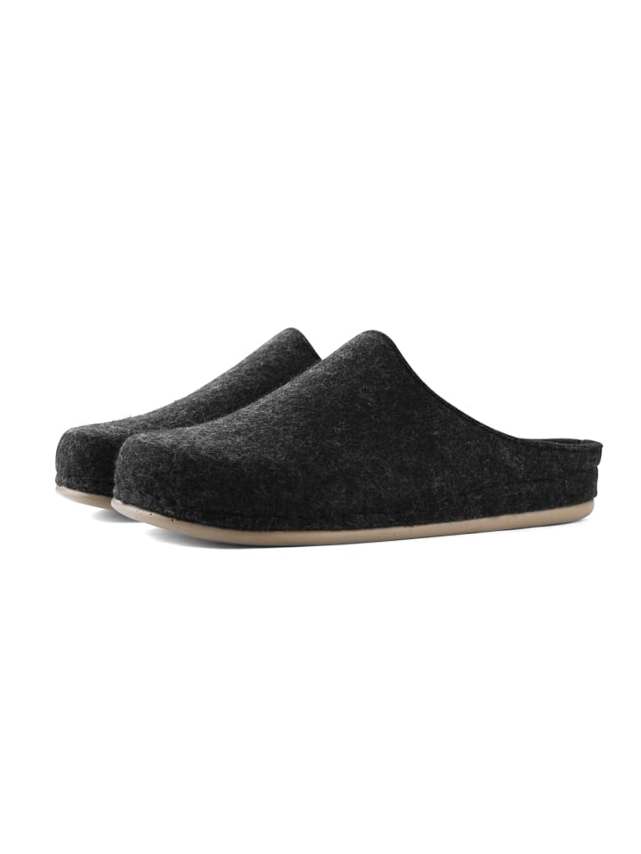 TRAVELIN' Filzpantoffeln At-Home in Dunkelgrau günstig kaufen