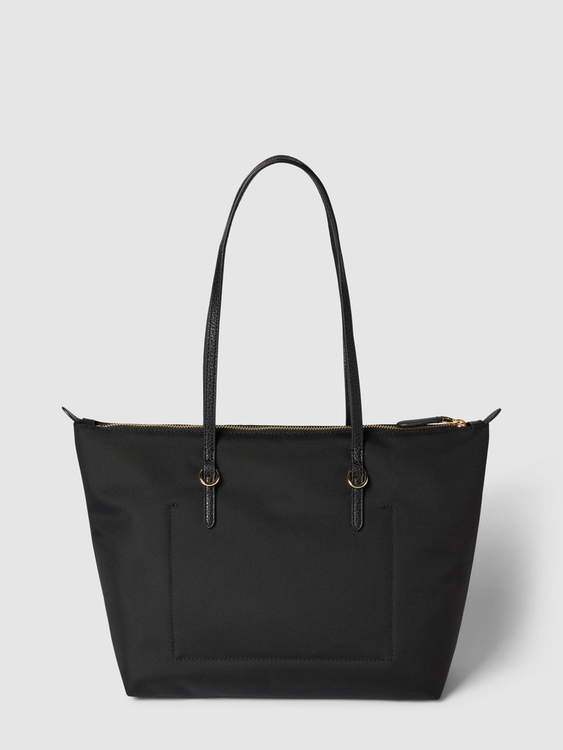 Tote Bag mit Label-Detail Modell 'KEATON' in schwarz