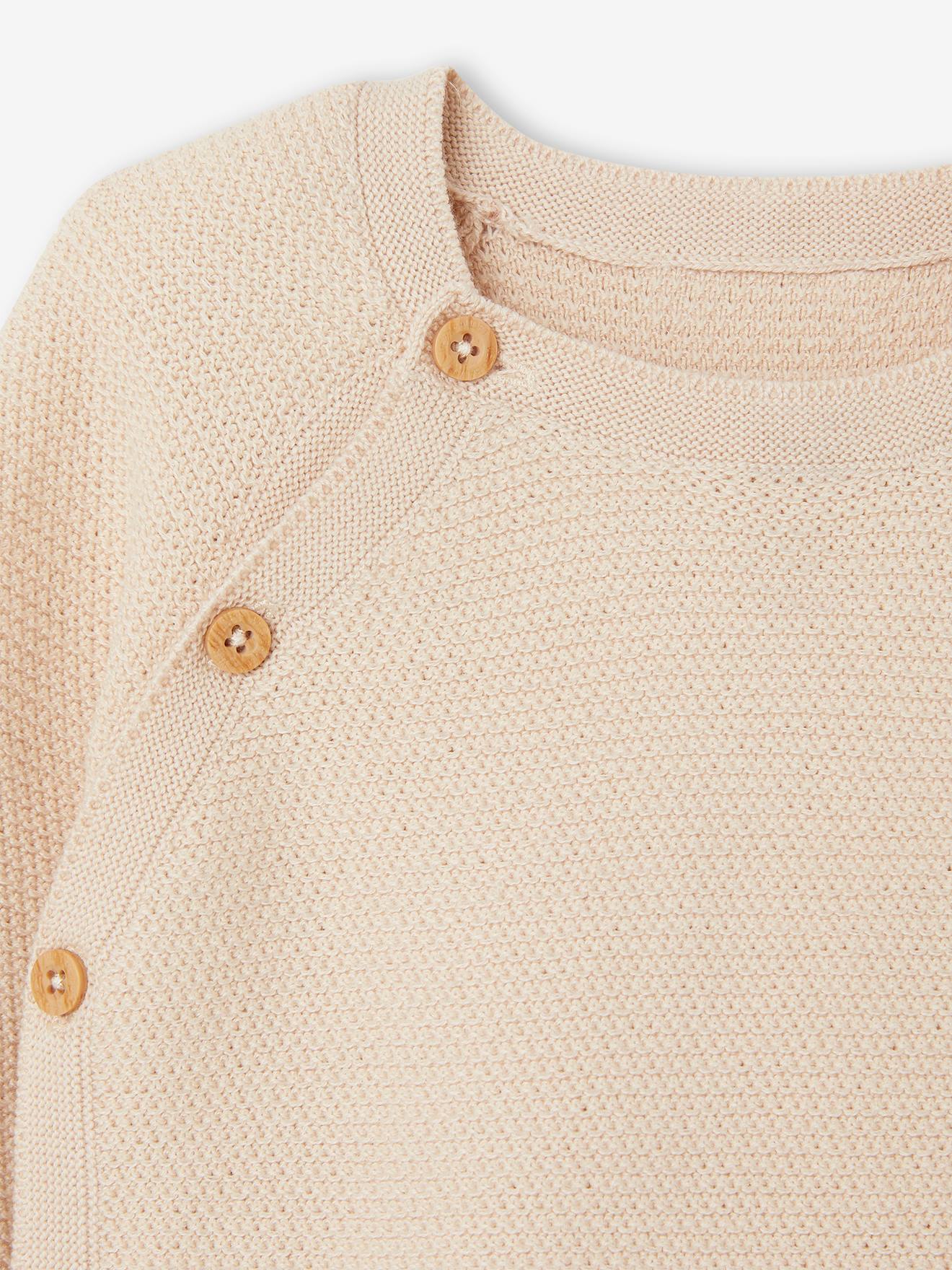 Vertbaudet Baby Strick-Set: Pullover & Leggings Oeko-Tex - beige